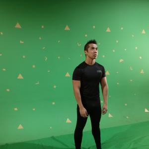 On set for some green screen work w/ vFX to be added later.