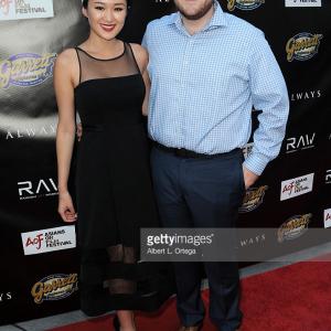 Director Johno Faherty and Actress Danni Wang of Misfits on the red carpet for the Los Angeles premiere of Always.