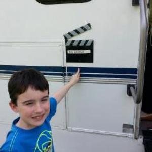 Me on set for a new webseries at my trailer  313