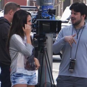 Actress Lali Gonzlez with Director Juan Carlos Fanconi Location Santa Monica California