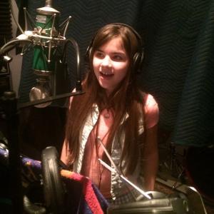 Kadah working on a voice over/singing project