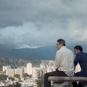 Still of Alfredo Castro and Luis Silva in Desde allá (2015)