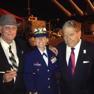 As FDR at live event at Port of LA with Ronald Regan and the commanding officer of the Port of LA