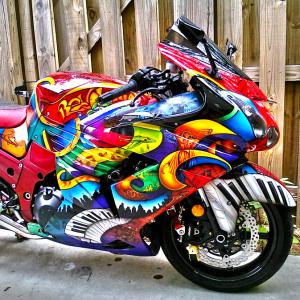 Motorcycle I painted mural on