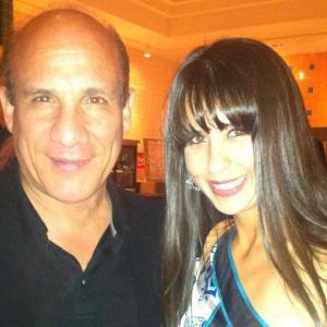 Sylvia Adelina Padilla with Paul BenVictor at event Centerpiece party hosted by Locale Magazine at Equinox