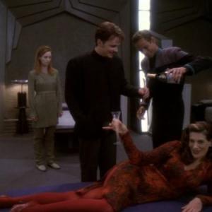 Still of Hilary Shepard Tim Ransom Faith Salie and Alexander Siddig in Star Trek Deep Space Nine 1993