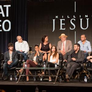 Main Cast & Production Team at the TCA's in Pasadena Jan 2015 for 'Killing Jesus'