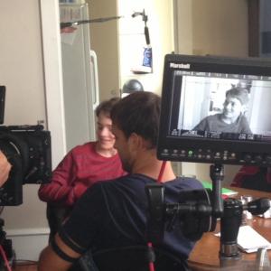 Sam filming his principal role as Jason in the film RESOLVE