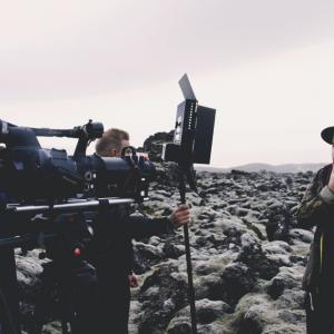 Patrik Öberg filming in Iceland