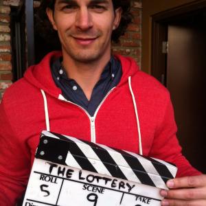 On set of The Lottery