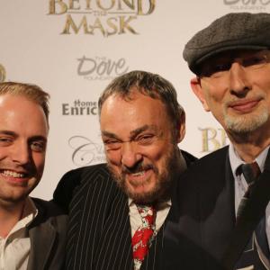 Justin Barber John RhysDavies and David Cade at the World Premiere of Beyond The Mask