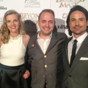 Justin Barber Kara Killmer and Andrew Cheney at the World Premiere of Beyond The Mask