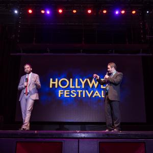 Ed Robinson  Ron Hanks host the 2015 Hollyweb Festival Awards
