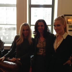 Anna Lakomy with Elizabeth Kemp and Drena De Niro on set of 