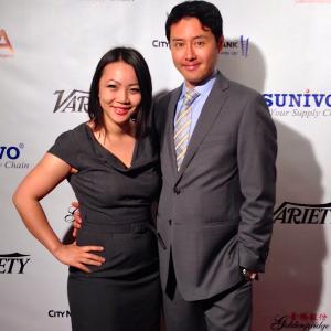 With actress Jona Xiao at the ChinaNow film and TV conference in LA.