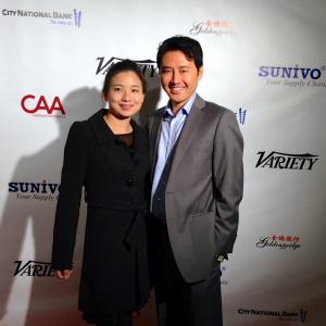 With filmmaker Ting Fang Liu at the ChinaNow Film  TV conference  Hyatt Regency Century Plaza Oct 2 2013