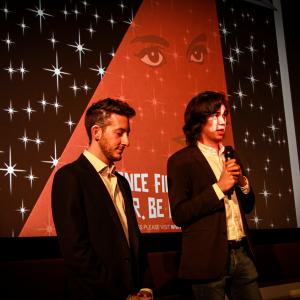Philippe AudiDor and Merlin Merton at UK Premiere for Wasp at Raindance Film Festival 2015