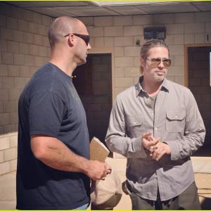 Fury 2014 Kevin Vance and Brad Pitt