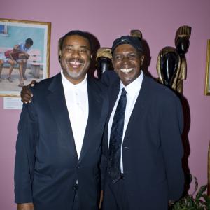 Jeffrey with Craig Woods, Film Commissioner, Bahamas Film Commission in the Bahamas Ministry of Tourism, at the Freeport Grand Bahamas opening for his documentary VOICES. Photo courtesy The Bahamas Weekly