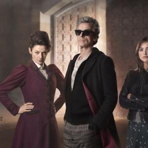 Still of Peter Capaldi Michelle Gomez and Jenna Coleman in Doctor Who 2005