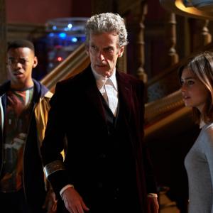 Still of Peter Capaldi Jenna Coleman and Joivan Wade in Doctor Who 2005
