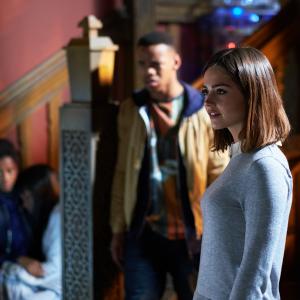 Still of Jenna Coleman Letitia Wright and Joivan Wade in Doctor Who 2005