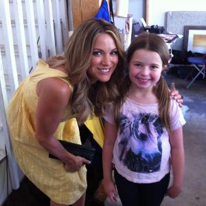 Jena on the set of Baby Bootcamp with Danneel Ackles