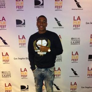Rickey Brown on the red carpet for the premiere of 