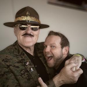 With Sgt. Slaughter at Wrestlemania XXXI in Santa Clara, CA