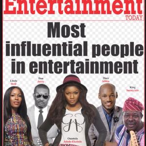 Omotola leads the list of most influential people in entertainment .