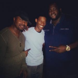 Dontrail Brinson with John Russell left and Quinton Aaron right from the film The Blind Side