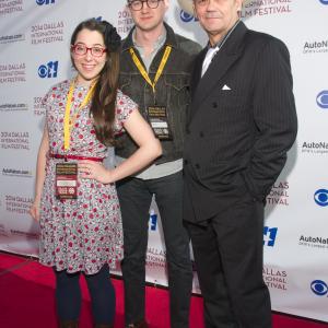 Actress Kaci Beeler with Director Matt Muir and Co-Star James Hand for Thank You A Lot at the 2014 Dallas International Film Festival.