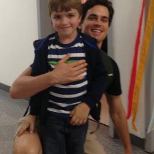 Matt Bomer and Sal after the Wrap of his Episode on White Collar