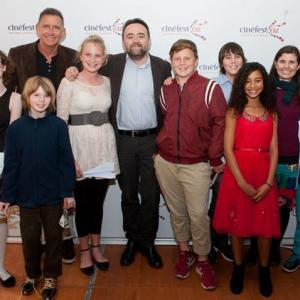 At PAPER PLANES premiere at CinefestOZ with Director Robert Connolly, actor Peter Rowsthorn, & Hallie McKeig & fellow actors from Filmbites Youth Film School