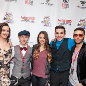 Joey Bell at the world premiere of HEIDI at the Galaxy Theaters in Green Valley as part of the Pollygrind Film Festival. Pictured Eva Falanna, Joey Bell, Joei Fulco, Samuel Brian, and Daniel Ray. The four leads of the movie and the filmmaker