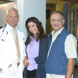 Ed O'Ross and Shannon Elizabeth on the set of a Green Story