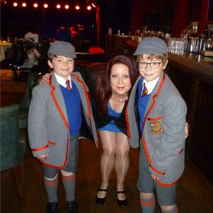 On set of the film 'Dumpee', the boy on the right is Rory Stroud who plays Bobby Beale in Eastenders