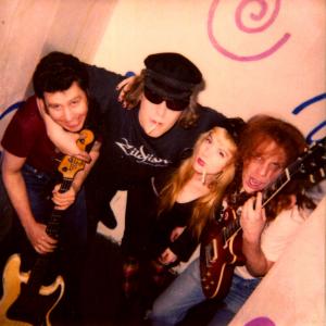 Farrah Fires past as lead singer of 'Deep Space' the band at big fun studios in NYC 1989