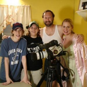 On the set of Tile M with directors Andrew Katie and costar Tina