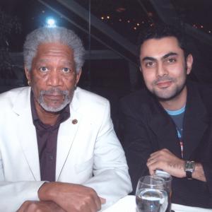 Morgan Freeman and Mohamed Karim in Cairo International Film Festival CIFF