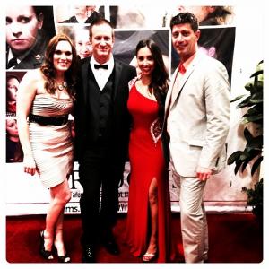 On the Red Carpet at the Virtuous movie Premiere with the Director and Producer. 5 of Holly's songs were in the movie.