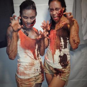 on set of The Evil Dead 2013  Stunt Double for Jessica Lucas