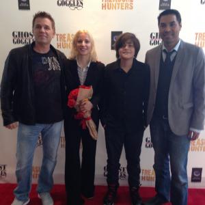 Billy Mikus Berenika Maciejewicz Andre Kennedy  Jeff Solema on the red carpet release of Ghost Goggles
