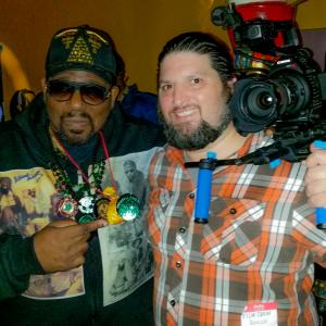 With Afrika Bambaataa Filming for the documentary film 
