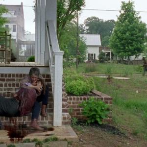 Aftermath of the mercy kill of Erin Tiffany Morgan by Carol Melissa McBride in The Walking Dead Season 6 Episode 2 JSS