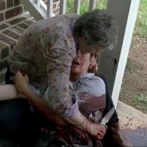Melissa McBride as Carol and Tiffany Morgan as Erin in The Walking Dead Season 6 Episode 2 JSS