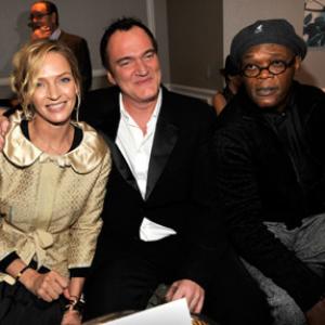Samuel L Jackson Quentin Tarantino and Uma Thurman