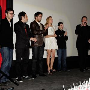 Quentin Tarantino, Samm Levine, Eli Roth, B.J. Novak, Diane Kruger and Omar Doom at event of Negarbingi sunsnukiai (2009)