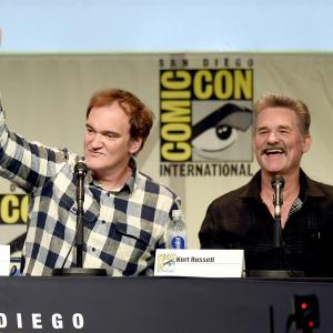 Quentin Tarantino and Kurt Russell at event of Gresmingasis astuonetas 2015