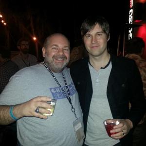 Jonathan Chisdes with Academy Award winner 2013 Best Live Action Short Shawn Christensen at the 2014 Florida Film Festival